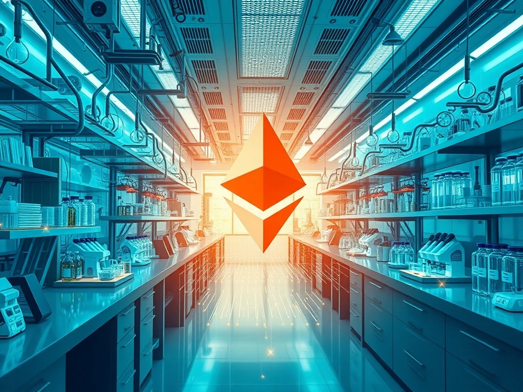 Ethereum blockchain integration in biotech research lab