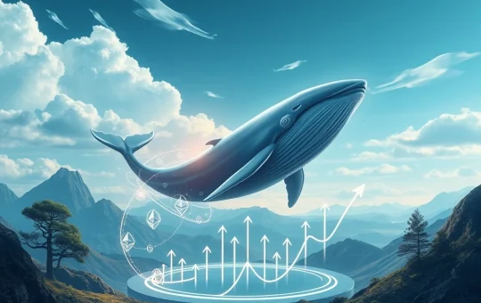 Illustrates crypto whales causing a significant Ethereum (ETH) withdrawal from Aave, impacting DeFi borrowing rates.