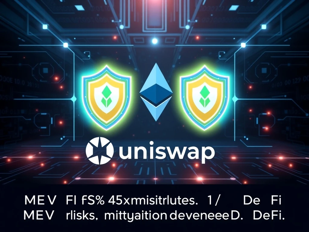 Angstrom DEX shield protecting Ethereum transactions from MEV risks, symbolizing enhanced security for DeFi users.