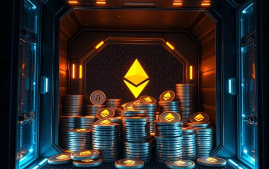 A visual representation of BitMine Immersion's significant ETH staking, symbolizing the massive corporate Ethereum holdings and institutional investment in blockchain.