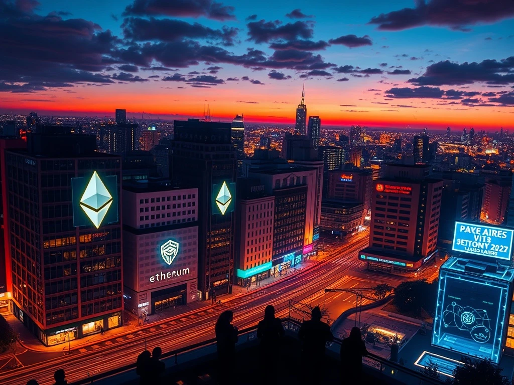Visualizing the Ethereum Cypherpunk Congress driving innovations in blockchain privacy and decentralized digital freedom.