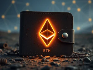 An old Ethereum wallet icon reactivating, symbolizing a historic dormant ETH transfer and its impact on Ethereum price amid a crypto market rally.