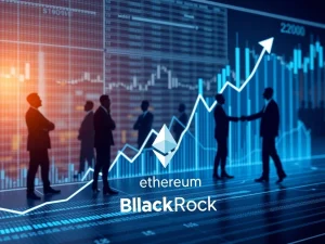 Chart illustrating the phenomenal growth of BlackRock's ETHA Ethereum ETF reaching $10 billion, signifying surging institutional demand.