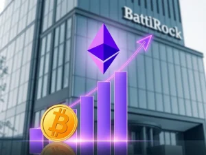 Chart showing strong Ethereum ETF inflows surpassing Bitcoin, indicating a significant shift in institutional crypto investment.