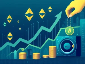 Illustrates the significant $453 million Ethereum ETFs inflow, highlighting institutional confidence and the record-breaking streak in digital asset investment.