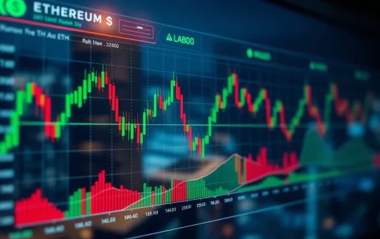 Detailed Ethereum price chart showing bullish trends and key technical indicators, essential for crypto market analysis.