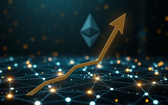 Visualizing the Ethereum Fusaka upgrade boosting blockchain scalability and transaction throughput.