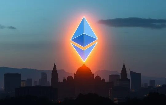 Ethereum's surging market cap symbolizes its triumph over traditional finance, highlighting a major blockchain milestone for crypto adoption.