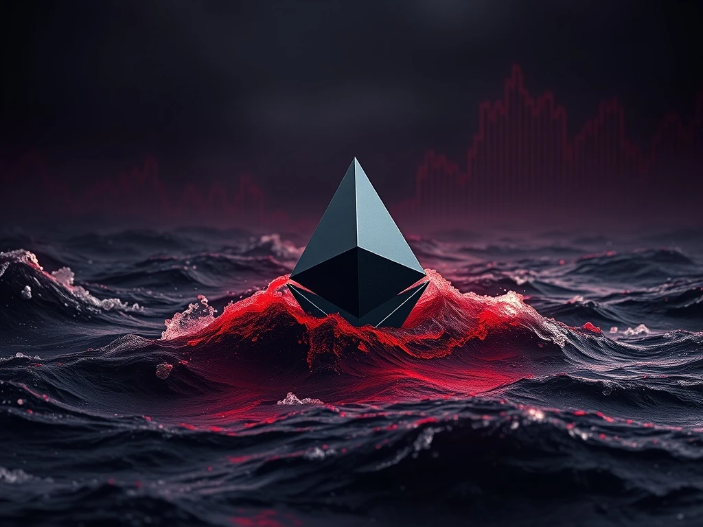 An image depicting the perilous nature of Abraxas Capital's ETH short position with charts showing financial losses.