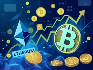 Ethereum trading volume surpasses Bitcoin with altcoins rallying in the background