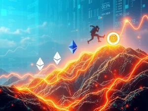 Visualizing the powerful Ethereum News and broader crypto surge, with BlockDAG, Kaspa, and Worldcoin leading market momentum.