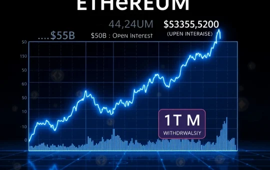 Ethereum price surge with $60B open interest and strategic ETH withdrawals