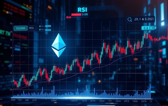 Ethereum price chart showing recent drop and ETF inflows driving July gains