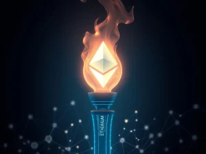Ethereum Torch NFT symbolizing innovation and 10th anniversary celebration
