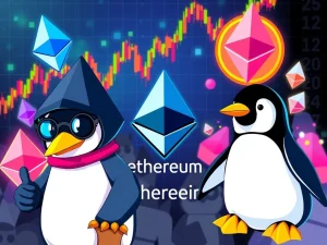 Ethereum NFT sales surge with CryptoPunks and Pudgy Penguins leading the market recovery.