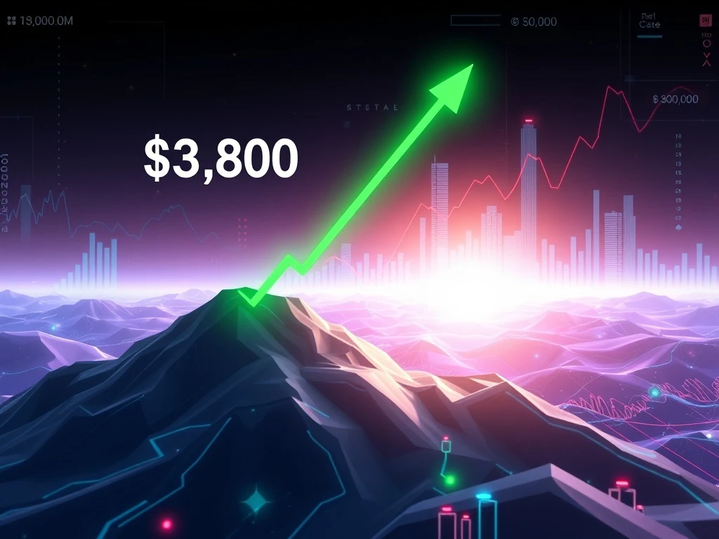 Ethereum price surging above $3,800 toward $4,000 breakout