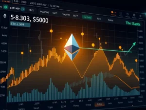 Ethereum price chart approaching $4,500 resistance with bullish and bearish signals