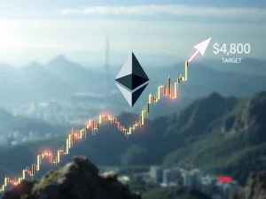 Chart showing Ethereum price surging towards $4000, driven by significant ETH ETF inflows and institutional accumulation, with a target of $6000.
