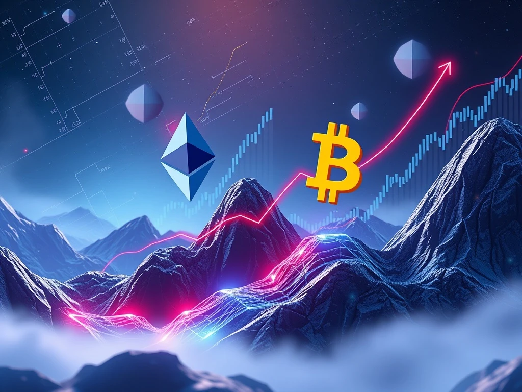 Visualizing the potential surge of Ethereum price towards $4,000, driven by Bitcoin's ascent and significant institutional investments, reflecting the Ethereum price prediction.