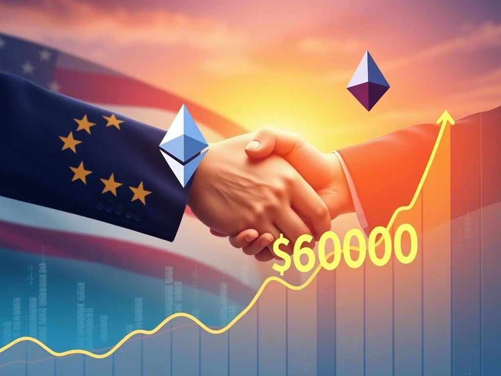 A dynamic chart illustrating a significant surge in Ethereum's price, reflecting a positive Ethereum price prediction driven by market optimism.