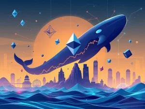 A graphic illustrating robust Ethereum price resilience driven by significant whale and institutional Ethereum accumulation.