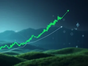 A digital chart showing a significant Ethereum price surge past $3,800, illustrating the impact of crypto liquidations on market dynamics.