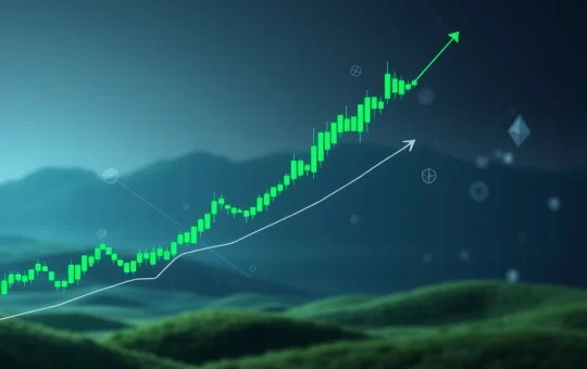 A digital chart showing a significant Ethereum price surge past $3,800, illustrating the impact of crypto liquidations on market dynamics.