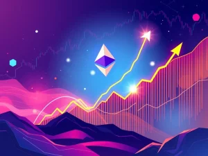 A visual representation of an Ethereum Rally driving SharpLink Gaming stock upwards, symbolizing a market rebound.