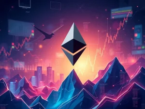Chart showing the explosive Ethereum surge, driven by SharpLink's institutional Ethereum acquisitions and strong market indicators.