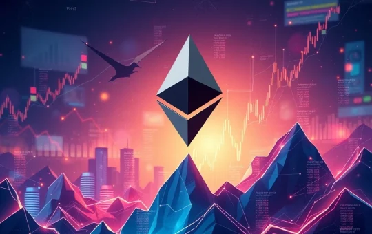 Chart showing the explosive Ethereum surge, driven by SharpLink's institutional Ethereum acquisitions and strong market indicators.