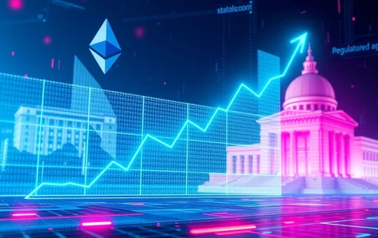 A visual representation of a significant stablecoin surge, highlighting the impact of the GENIUS Act on the crypto market and its connection to Ethereum news.