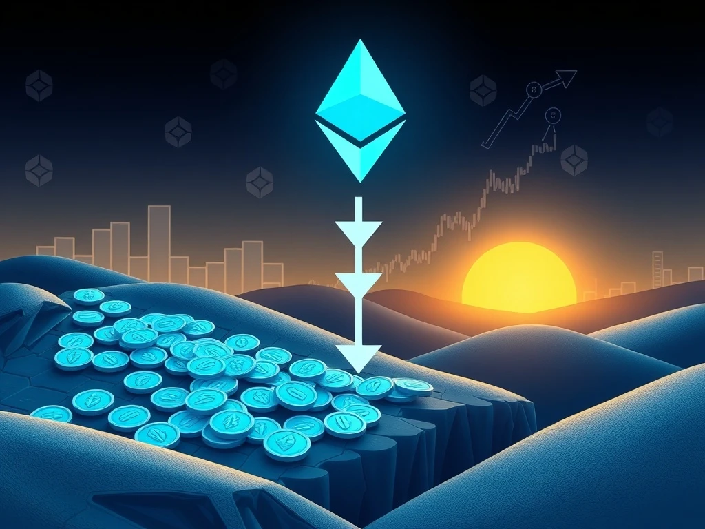 Visualizing the Ethereum staking exit queue and its impact on ETH price amidst market uncertainty.