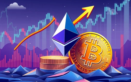 Charts showing Ethereum trading volume surpassing Bitcoin, illustrating a significant crypto market shift and altcoin momentum.