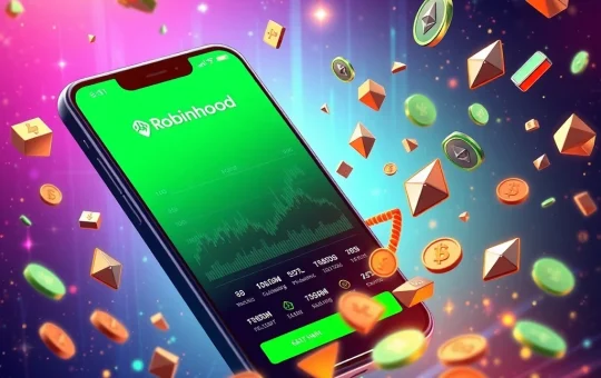 Robinhood app interface displaying a 2% crypto transfer incentive offer, symbolizing the massive Ethereum unstaking surge and new investment opportunities.