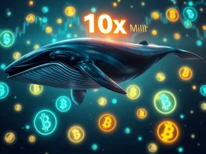 A crypto whale makes a high-stakes 10x leveraged DOGE bet after liquidating Ethereum holdings, illustrating market volatility in Ethereum news.