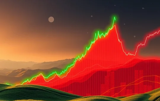 A volatile FIDA price chart showing a dramatic 475% spike followed by a long-term decline, illustrating extreme crypto volatility.
