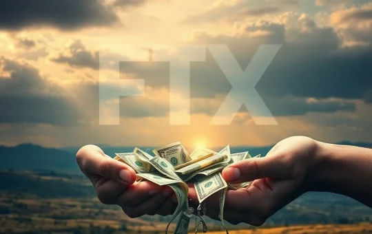 A symbolic depiction of digital assets being returned to creditors, highlighting the crucial FTX creditor payouts and progress in the FTX bankruptcy.