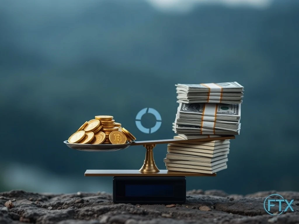 FTX creditors receiving a significant payout, symbolizing the resolution of crypto insolvency and the distribution of funds.
