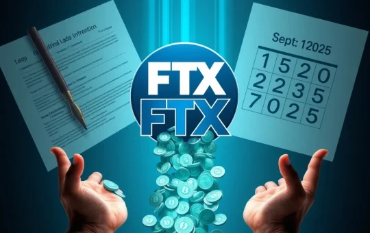 An image representing the FTX payout process, with digital currency flowing to creditors, symbolizing the recovery of funds and FTX Payout.