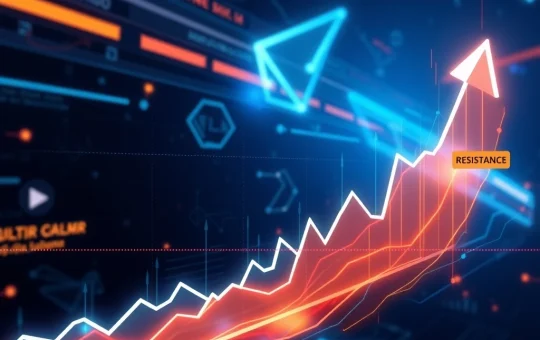 GLMR token price chart showing resistance and support levels amid trading volume surge