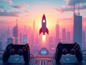 GNS cryptocurrency rocket soaring amid blockchain gaming partnerships and governance upgrades