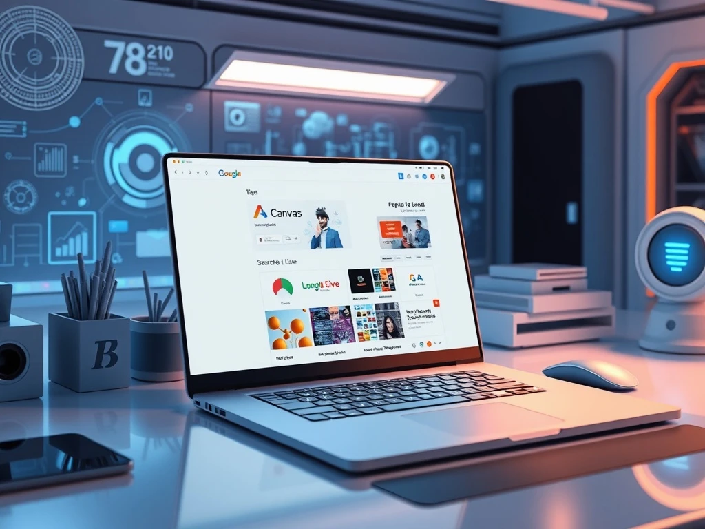 Google AI Mode features enhancing productivity and learning with Canvas and Search Live