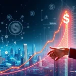 HAEDAL crypto price graph surging, surrounded by blockchain networks and institutional investor symbols, representing its explosive growth.