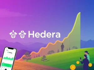 HBAR price chart showing an upward trend, symbolizing the 7% surge after its Robinhood listing and fueling Hedera's momentum.