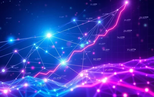 A dynamic visual representing HYPER's impressive crypto surge and strategic ecosystem expansion, showcasing interconnected blockchain elements.