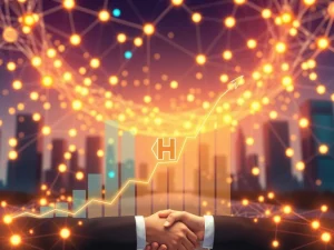 A chart illustrating the dramatic HYPER crypto price surge, signifying its growth fueled by strategic upgrades and institutional adoption.