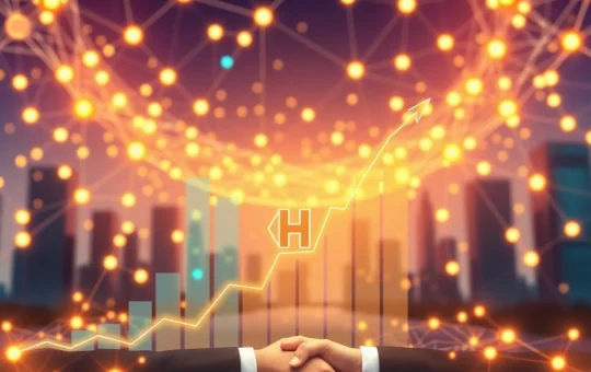 A chart illustrating the dramatic HYPER crypto price surge, signifying its growth fueled by strategic upgrades and institutional adoption.