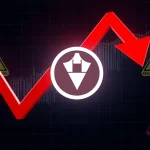 Dramatic HYPER token price crash chart showing extreme volatility