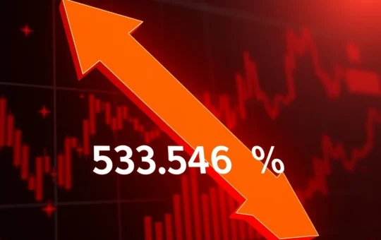 Dramatic ILV price drop shown on cryptocurrency market graph
