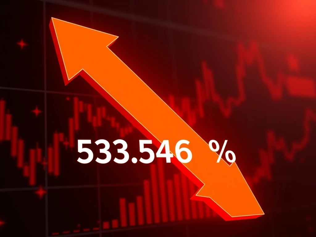 Dramatic ILV price drop shown on cryptocurrency market graph